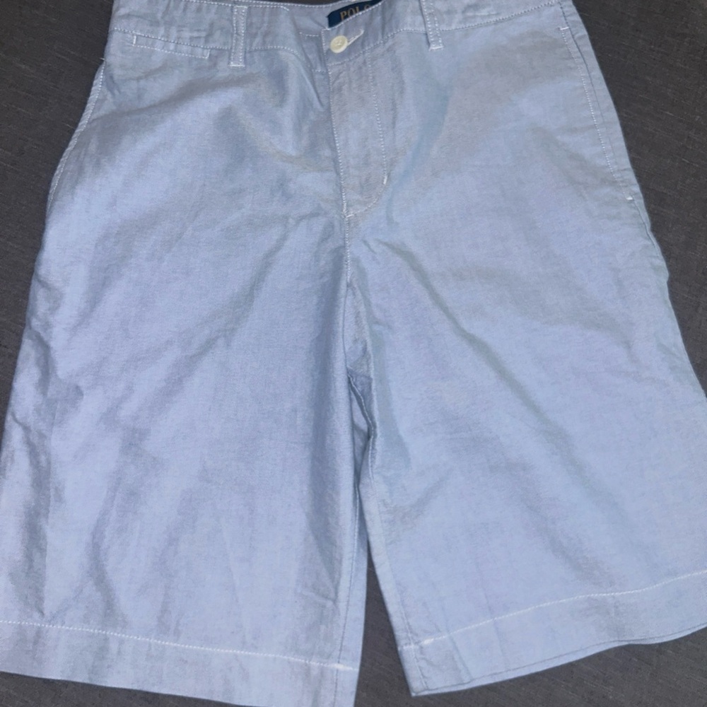 Polo Ralph Lauren Sky Blue Boys Flat Front Shorts Sz 18